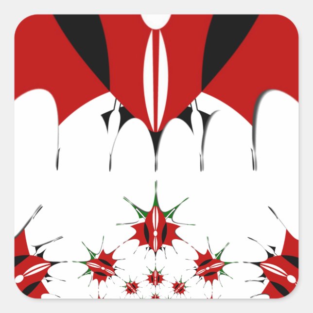 Magical Kenya: Symmetry of Heritage Modernity 🇰🇪 Square Sticker (Front)