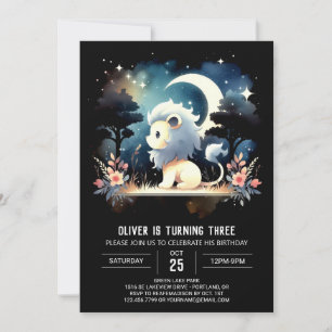 Magical Kids Lion Birthday Invitation