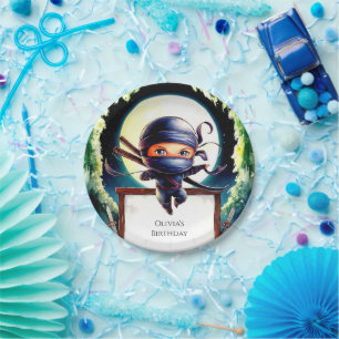 Magical Kids Ninja Birthday Paper Plate