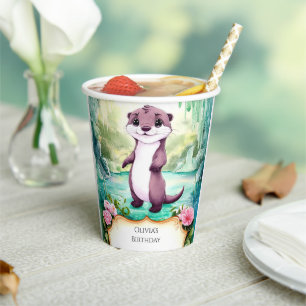 Magical Kids Otter Birthday Paper Cups