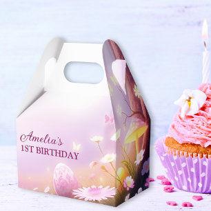 Magical Kids Pink Easter Themed Birthday Favour Box