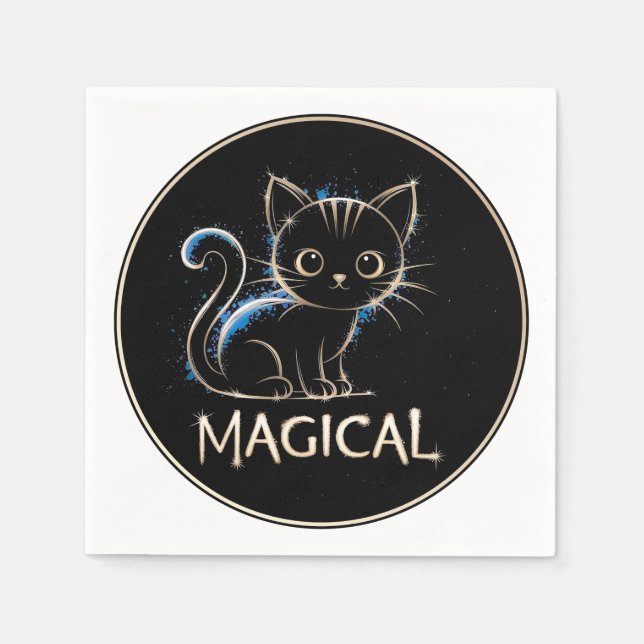 Magical Kitten Napkin (Front)