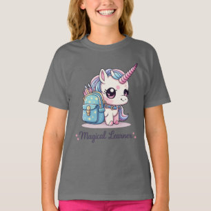 Magical Learner Unicorn Back to School Kids T-Shir T-Shirt