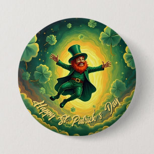 Magical Leprechaun St. Patrick’s Day Art 7.5 Cm Round Badge