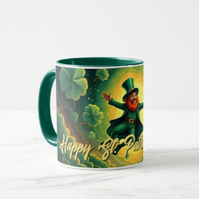 Magical Leprechaun St. Patrick’s Day Art Mug (Front Left)
