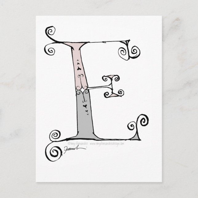 Magical Letter E from tony fernandes design Postcard (Front)