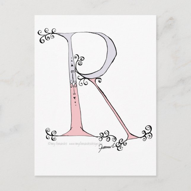 Magical Letter R from tony fernandes design Postcard (Front)