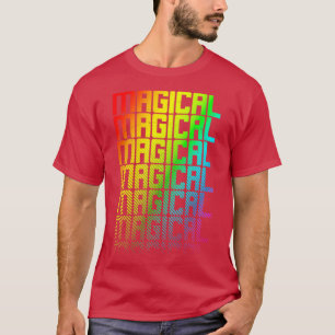 Magical LGBTQ Rainbow Gay Pride Text Fade Graphic T-Shirt