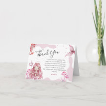 magical little Mermaid Baby Shower thank you card