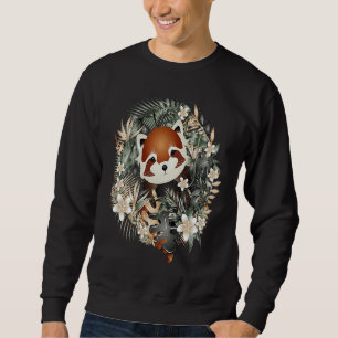 Magical little red panda bear in the jungle 1 sweatshirt