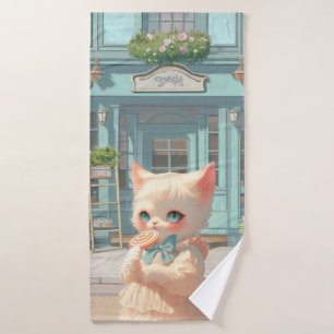 Magical Lollipop: Bao Bao Baby Cat Sweet Shop Bath Towel Set