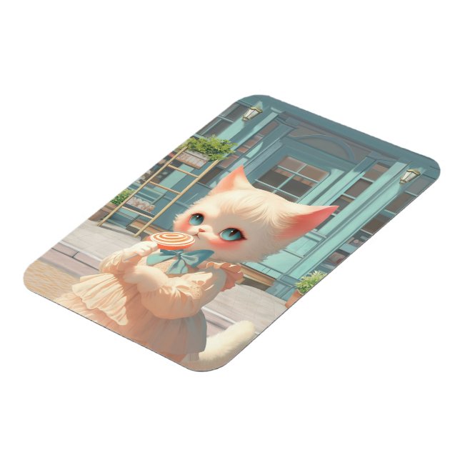 Magical Lollipop: Bao Bao Baby Cat Sweet Shop Magnet (Left Side)