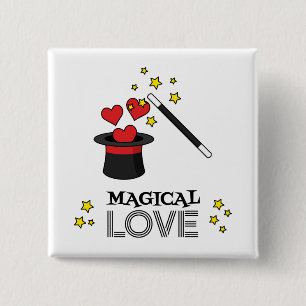 Magical Love - Black 15 Cm Square Badge
