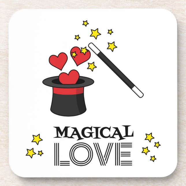 Magical Love - Black Coaster (Front)