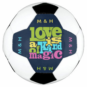 Magical Love custom monogram soccer ball