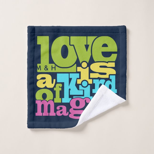 Magical Love custom monogram wash cloth (Wash Cloth)