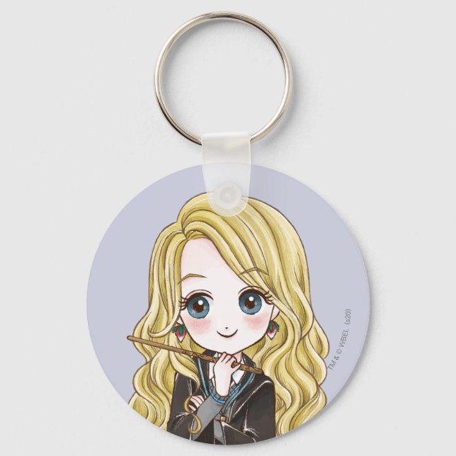 Magical Luna Lovegood Watercolor Key Ring (Front)