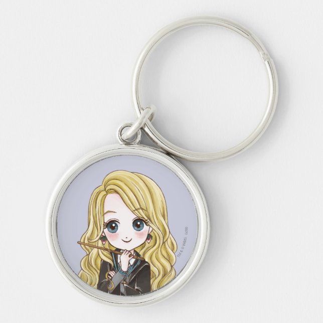 Magical Luna Lovegood Watercolor Key Ring (Front)
