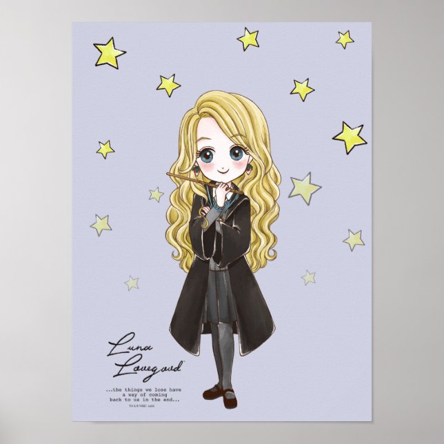 Magical Luna Lovegood Watercolor Poster (Front)