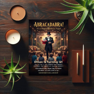 Magical Magician Birthday Party Invitation