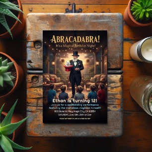 Magical Magician Birthday Party Postcard