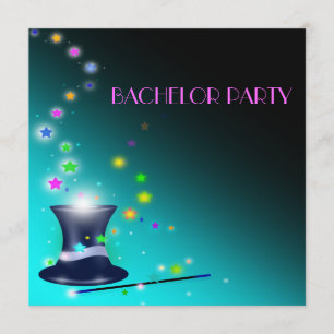 Magical Magicians Hat Bachelor Party Invitation