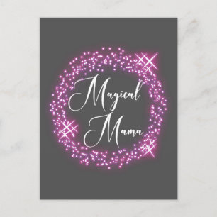 Magical Mama circle of glowing stars Postcard