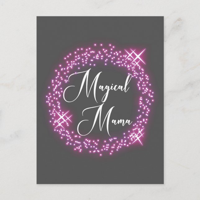 Magical Mama circle of glowing stars Postcard (Front)