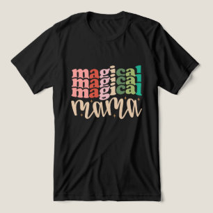Magical Mama Retro Groovy Christmas Holidays Tri-Blend Shirt