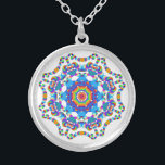 *~* Magical Mandala Throat Chakra Silver Plated Necklace<br><div class="desc">As a professional distance spiritual energy healer since 2001, I have learned, developed and utilised the power of energy healing intention. All my JEWELRY WITH INTENTION (R) carries the healing energy of positive manifestation. This sterling silver healing energy mandala necklace is ready to receive your own personal intention. When this...</div>