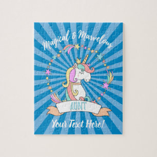 Magical Marvellous Aunt - Unicorn Princess Jigsaw Puzzle