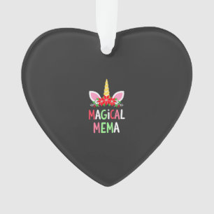 Magical Mema Unicorn Shirt Christmas Pajama Shirt Ornament
