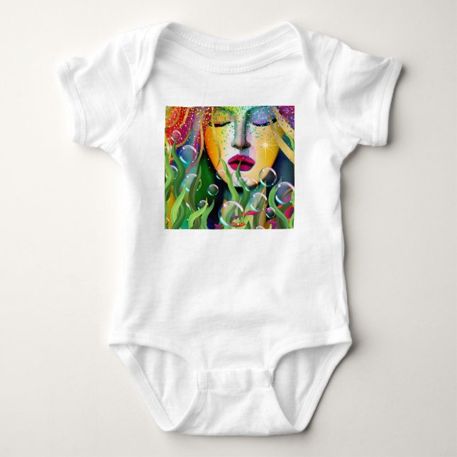 Magical Mermaid Baby Bodysuit (Front)