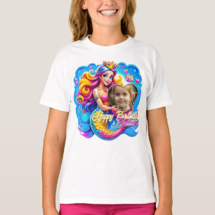 Magical Mermaid Birthday Delight, Customised Gift T-Shirt