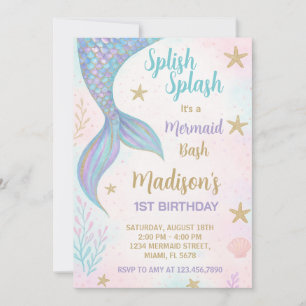 Magical Mermaid Birthday Invitation