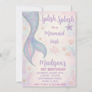 Magical Mermaid Birthday Invitation