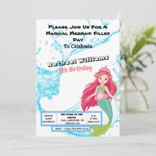 Magical Mermaid Birthday Invitation