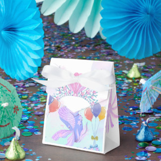 Magical  Mermaid Birthday Invitation Card Favour Box