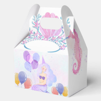 Magical  Mermaid Birthday Invitation Card Favour Box