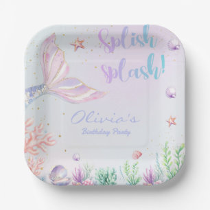 Magical Mermaid Birthday Party Mermaid Paper Plate
