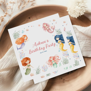 Magical Mermaid Birthday Party Napkin