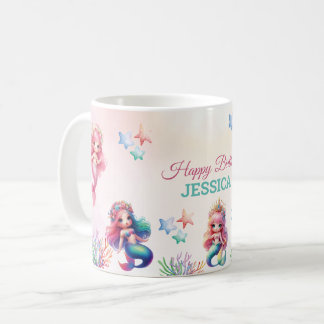Magical Mermaid Birthday Under The Sea  Coffee Mug