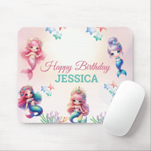 Magical Mermaid Birthday Under The Sea Photo Mouse Mat