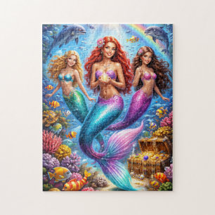 Magical Mermaid Lagoon Bright Underwater Fantasy  Jigsaw Puzzle