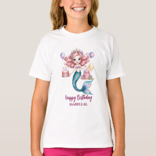 Magical mermaid rainbow Birthday girl party T-Shirt