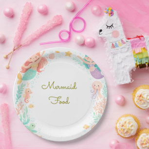Magical Mermaid Under the Sea Kids Birthday  Paper Plate