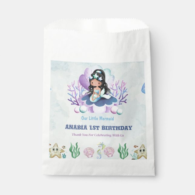 Magical Mermaid Watercolor  Favour Bags (Front)