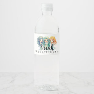 Magical Mermaids Birthday  Water Bottle Label