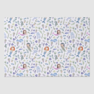 Magical Mermaids Modern Watercolor Tissue Paper