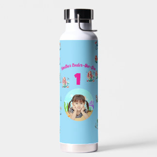 Magical Mermaids Onder-the-Sea 1st Birthday Favour Water Bottle